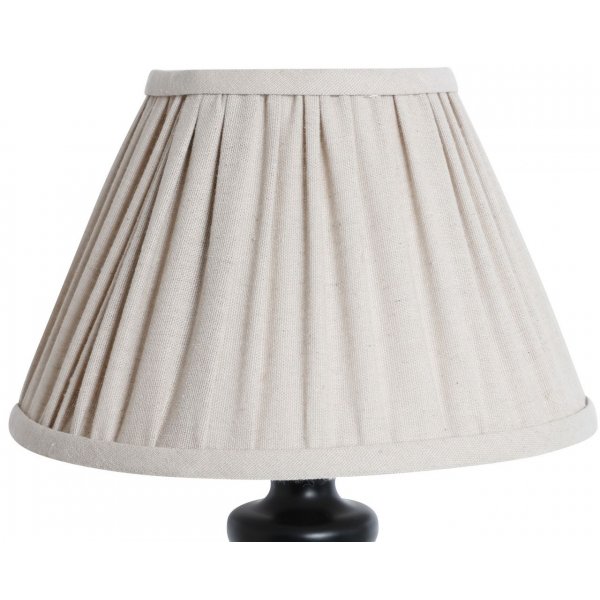 Rund veckad lampskrm 13x25x17 cm - Beige linne