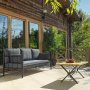 Lalas 3-sits utesoffa - Svart/antracit