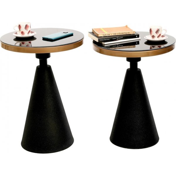 Chalice sidobord set 50/55 cm - Svart/guld Chalice sidobord set 50/55 cm - Svart/guld