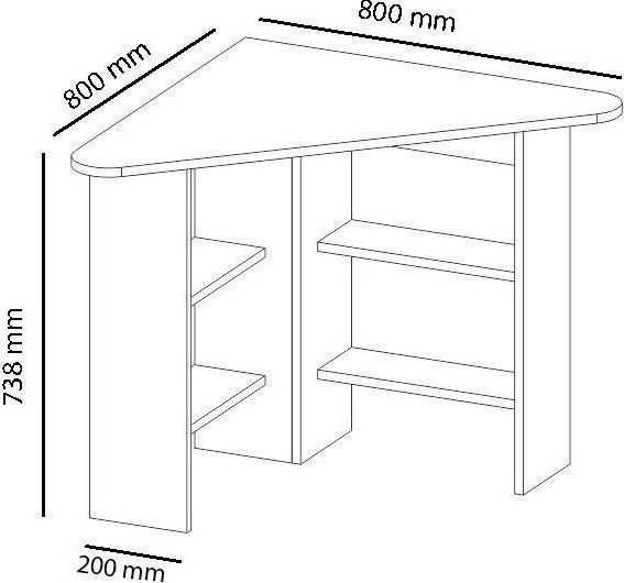 Corner hörnskrivbord 80x80 cm - Valnöt Corner hörnskrivbord 80x80 cm - Valnöt