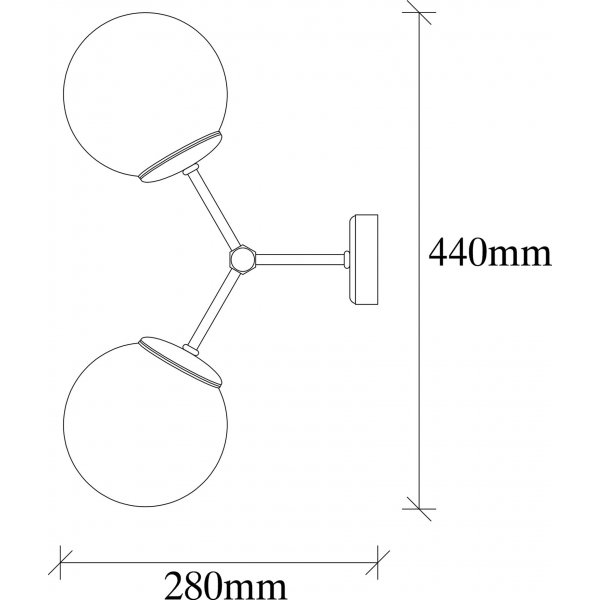 Damar wandlamp 6341 - Geel/wit
