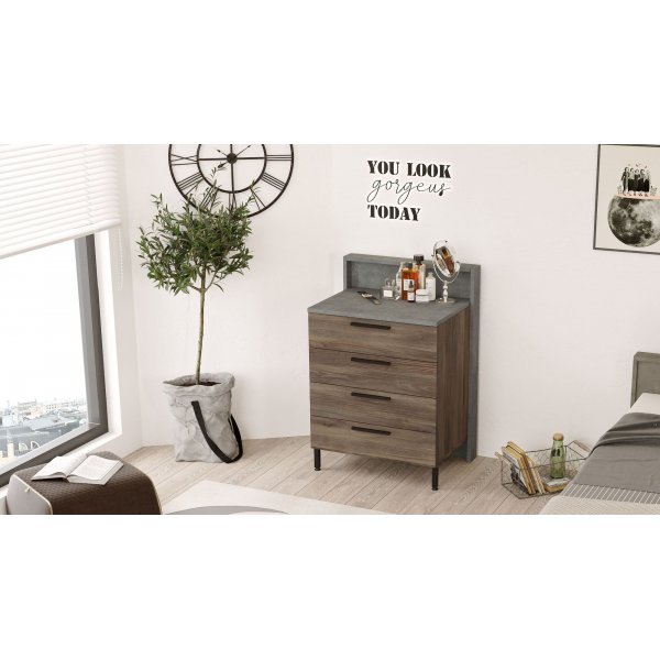 Home byrå - Brun/grå Home byrå - Brun/grå