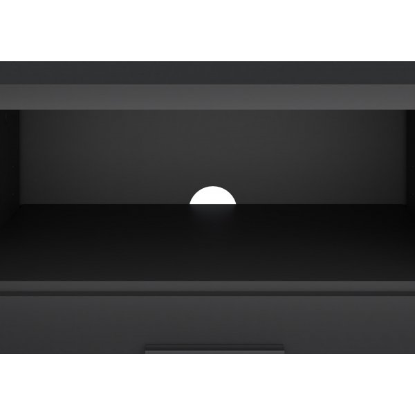 Banc mdia avec tiroirs - Noir