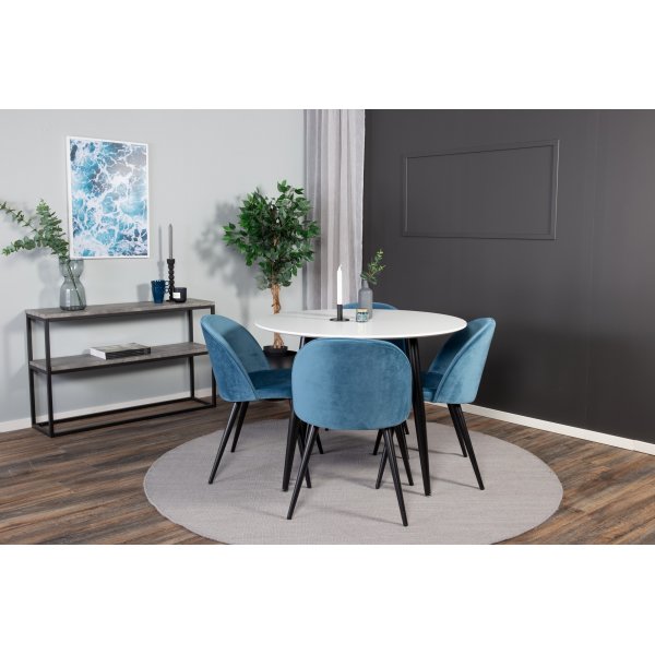 Alice matstol - Blå/svart Alice matstol - Blå/svart