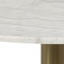 Corby matbord 80 cm - Vit marmor