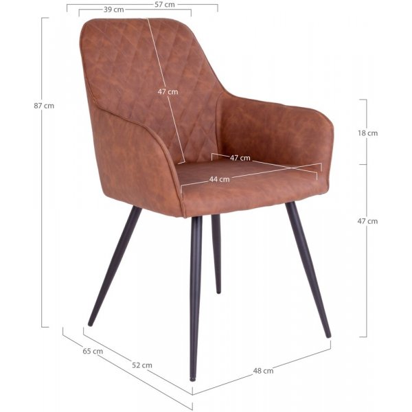 Harbo Matstol - Vintage brun Harbo Matstol - Vintage brun