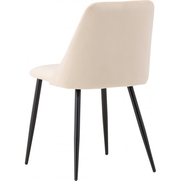 Night matstol - Beige sammet/svart Night matstol - Beige sammet/svart