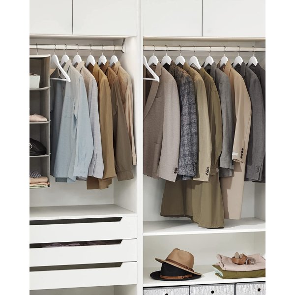 Cintre, bois, 44,5 cm, pack de 10 - Blanc