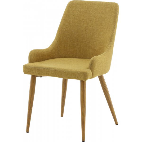 Chaise de salle  manger Paradis - Jaune moutarde/chne