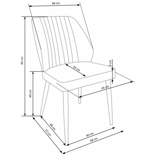 Cadeira matstol 432 - Grå Cadeira matstol 432 - Grå