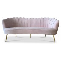 Snäckan 3-sits soffa - Rosa sammet / Mässing Snäckan 3-sits soffa - Rosa sammet / Mässing