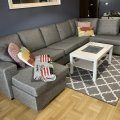 Kundbild Solna m�rkgr� v�ndbar U-soffa 367 cm: H�rlig soffa !