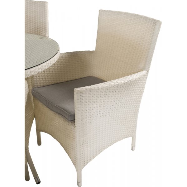 Volta utematgrupp med 4 st Malin stolar - Gr/Vit