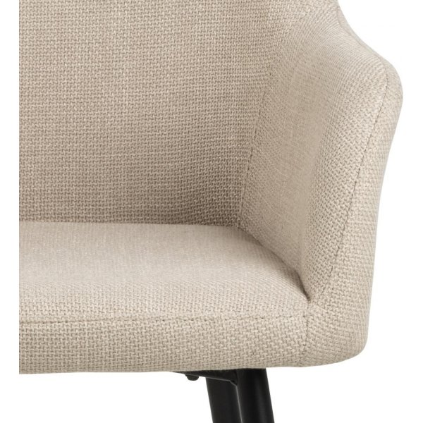 Lizzy karmstol - Beige/matt svart