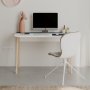 Bureau Luton 120x60 cm - Blanc/turquoise