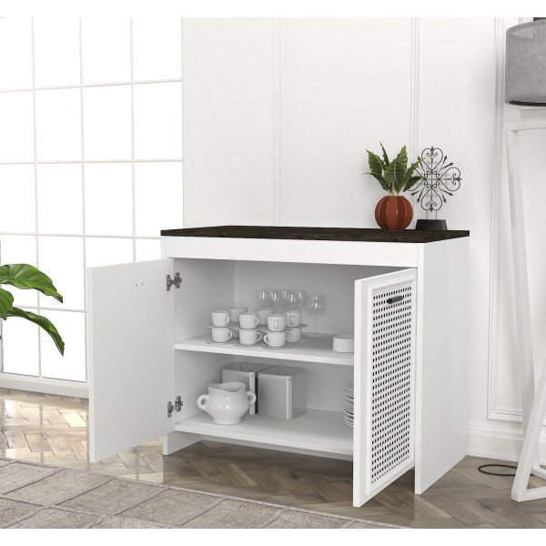 Done skåp - Vit/mörkbrun Done skåp - Vit/mörkbrun