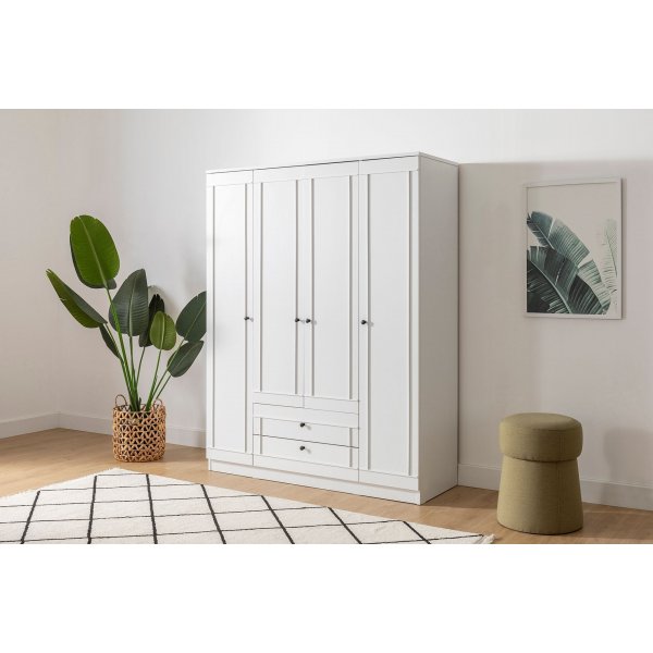 Armoire Lia 140 x 52 x 210 cm - Blanc Armoire Lia 140 x 52 x 210 cm - Blanc