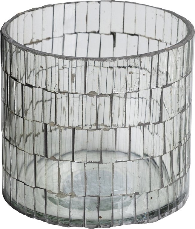 Elsa ljuslykta 10 x 10 x 11 cm - Silver - Ljuslyktor, Ljushållare