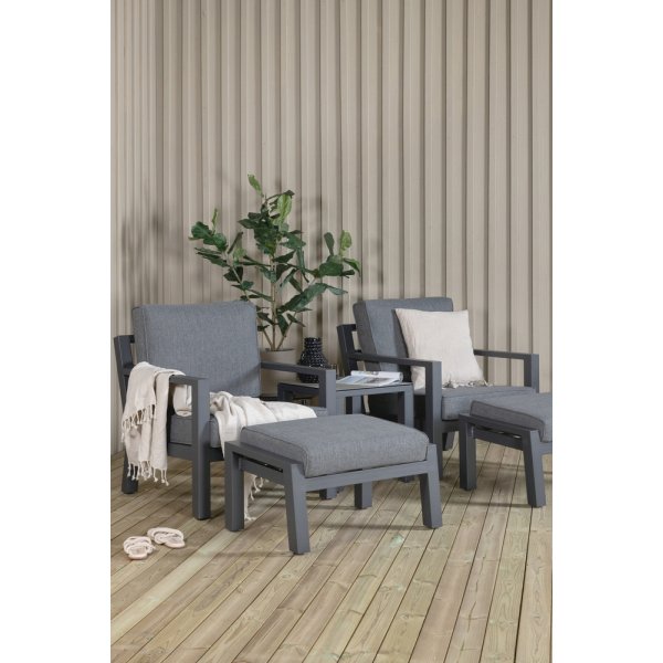 Groupe lounge Barcelona - Noir/gris Groupe lounge Barcelona - Noir/gris