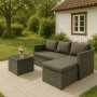 Miami utegrupp; divansoffa med bord - Gr konstrotting