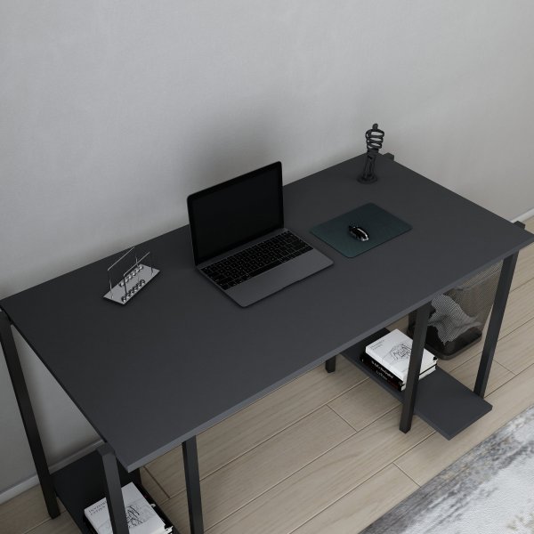 Bureau Academy 125,2 x 60 cm - Noir/anthracite