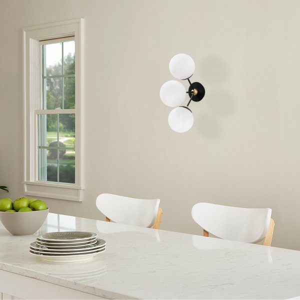 Gondola wandlamp 3021 - Zwart/wit