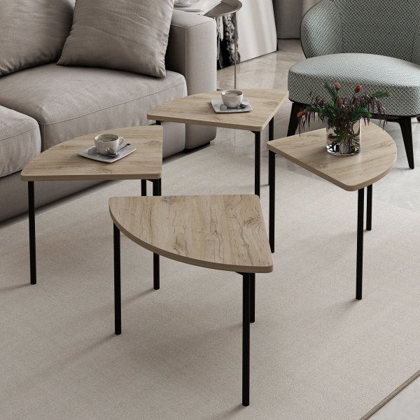 Table basse Emma Ø90 cm - Noyer Table basse Emma Ø90 cm - Noyer