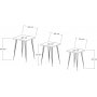 Table Mali 32/36/40 x 32/36/40 cm - Noir/noyer