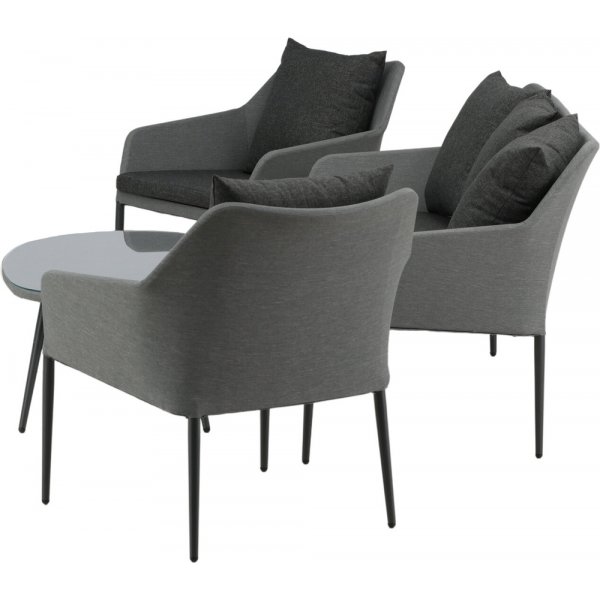 Groupe de canapés Spoga - Noir/Gris Groupe de canapés Spoga - Noir/Gris