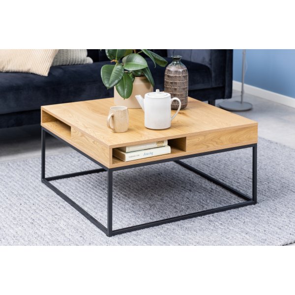 Table basse Willford 80 x 80 cm - Chêne/noir Table basse Willford 80 x 80 cm - Chêne/noir