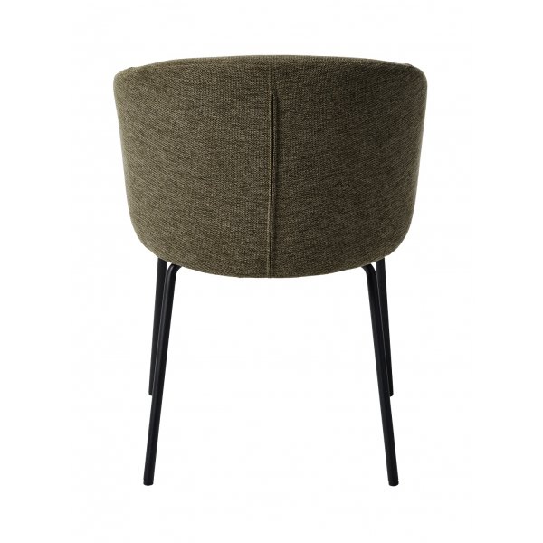 Chaise Erik en tissu vert olive