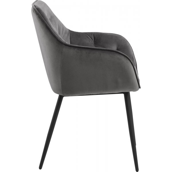 Fauteuil Brooke - Gris/noir