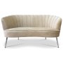 Snckan 2-sits soffa - Beige sammet / Krom
