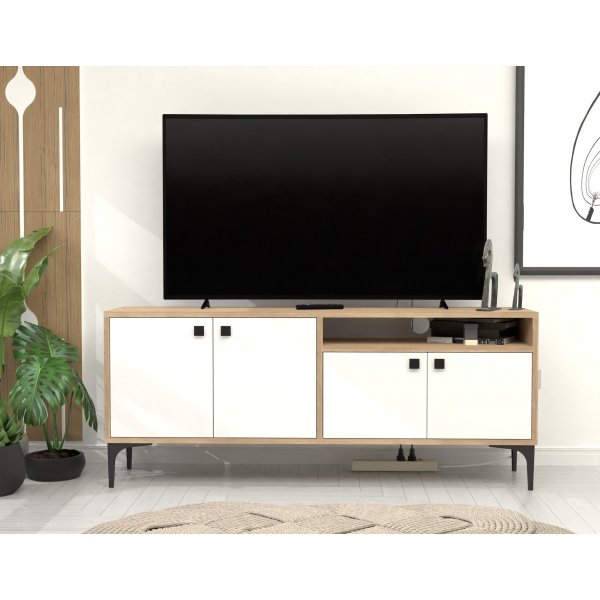 Artemis TV-meubel - Wit/eiken Artemis TV-meubel - Wit/eiken