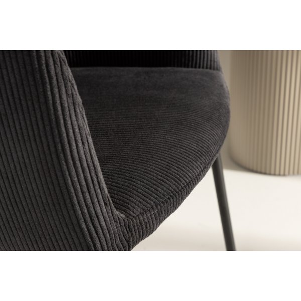 Berit matstol - Svart manchester Berit matstol - Svart manchester