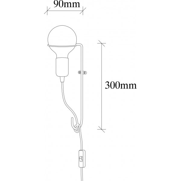 Pota wandlamp 3661 - Koper