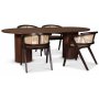Chaise avec cadre Sikns - Acajou marron/rotin