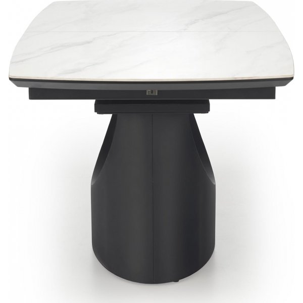 Table à manger Osman 160-220 x 90 cm - Marbre blanc/noir Table à manger Osman 160-220 x 90 cm - Marbre blanc/noir