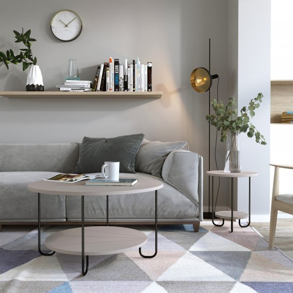 Corro soffbord 80 x 80 cm - Ljus mocka