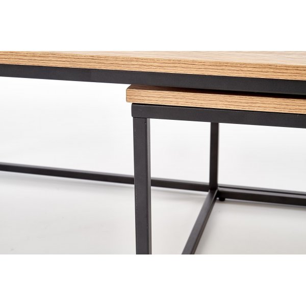 Table basse Palin 55x60 | 120x55 cm - Chne/noir