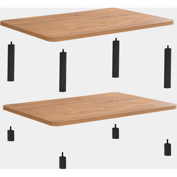 Roga soffbord 100 x 70 cm - Svart/furu Roga soffbord 100 x 70 cm - Svart/furu