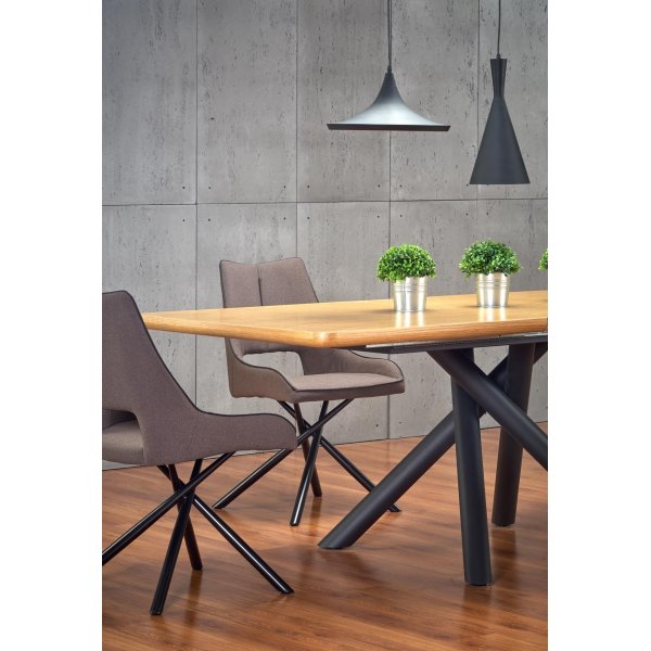 Table à manger Tapper 160-200 x 90 cm - Chêne/noir Table à manger Tapper 160-200 x 90 cm - Chêne/noir