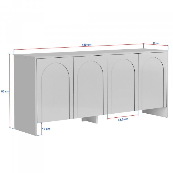 Sideboard Arina 180 cm - Vit
