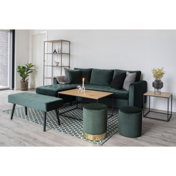 Table d'appoint blanche 45 x 45 cm - Noir/imitation chêne Table d'appoint blanche 45 x 45 cm - Noir/imitation chêne