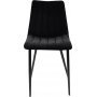 Zwarte fluwelen stoel - Kayla + Meubelpoten