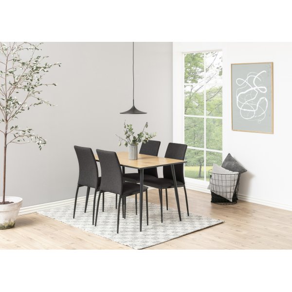 Chaise de salle à manger Demina - Gris foncé Chaise de salle à manger Demina - Gris foncé