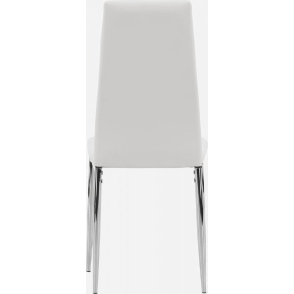 Chaise de salle à manger Losange - Argent/blanc Chaise de salle à manger Losange - Argent/blanc