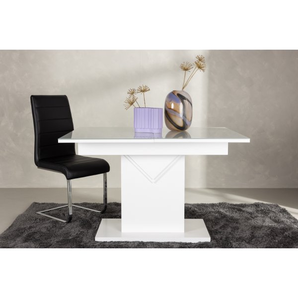 Table à manger Pluto 120-160 x 90 cm - Blanc Table à manger Pluto 120-160 x 90 cm - Blanc