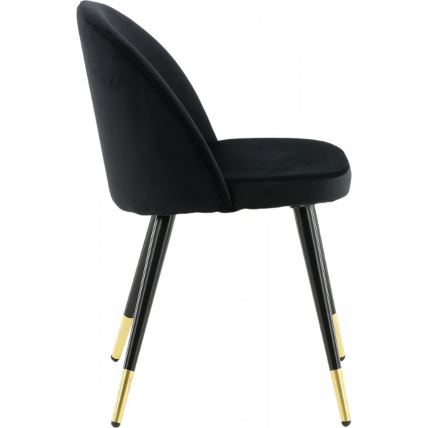 Chaise de salle  manger Alice - Noir/laiton