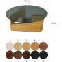 Mia soffbord 75 cm - Ek/rkfrgat glas
